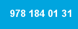 978 184 01 31 978 184 01 31